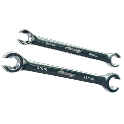 Neilsen 2 Piece Flare Nut Spanner Set 8mm, 9mm, 10mm & 11mm CT1659
