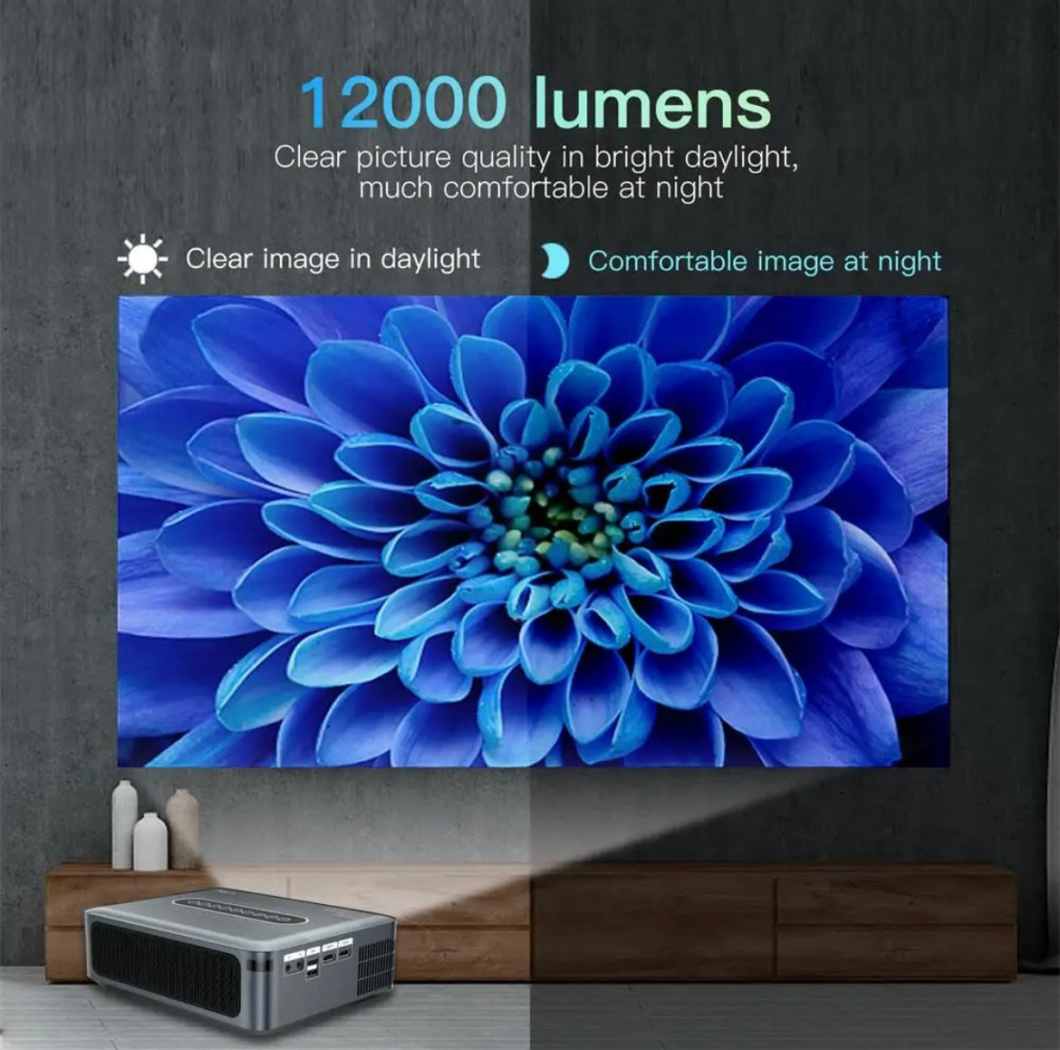 8K UHD Projector Smart 5G WiFi Bluetooth 4K Android Beamer Home Theater Movie UK