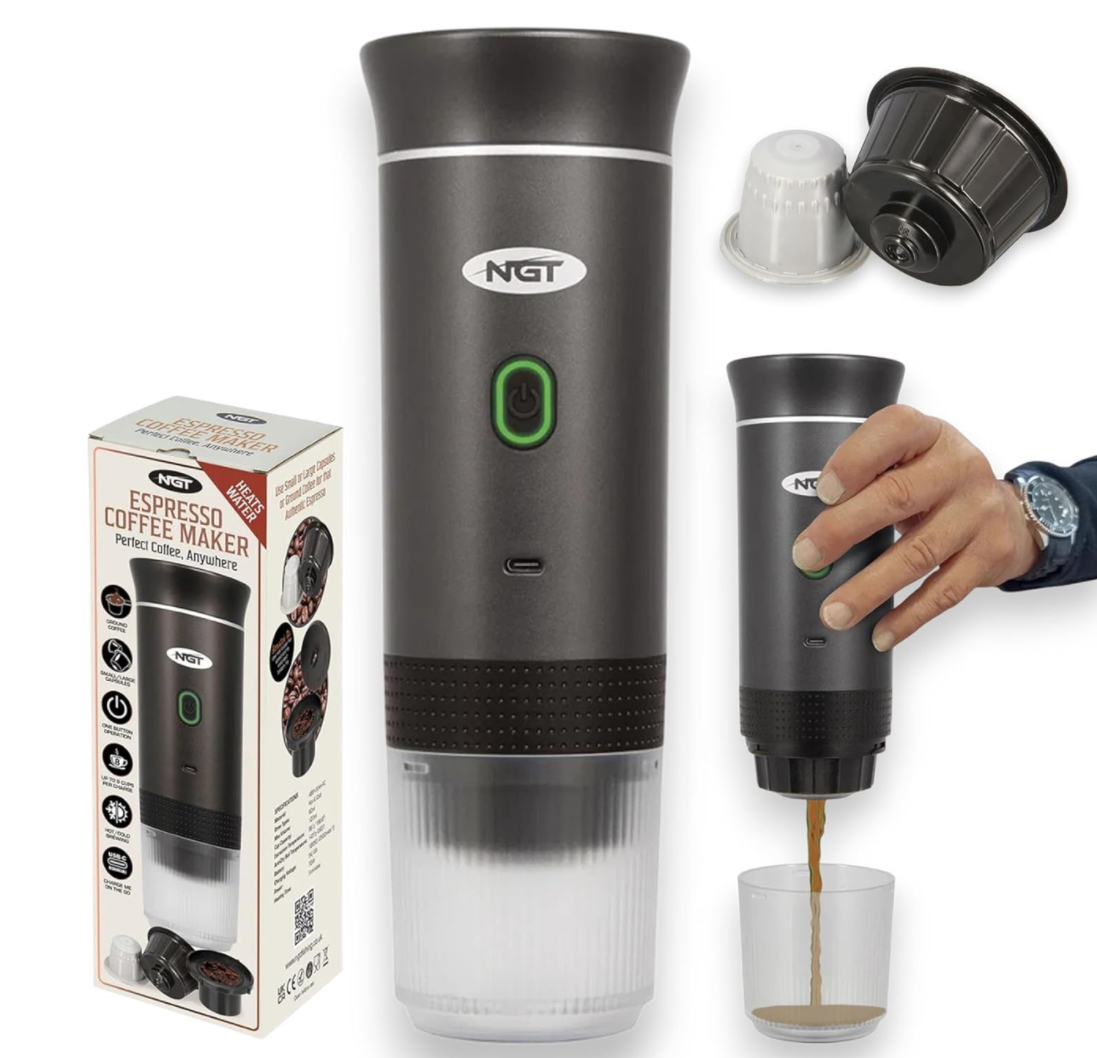 NGT Grey Portable Espresso Coffee Maker