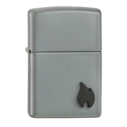 Zippo Regular Black Flame Small Emblem Refillable Windproof Lighter
