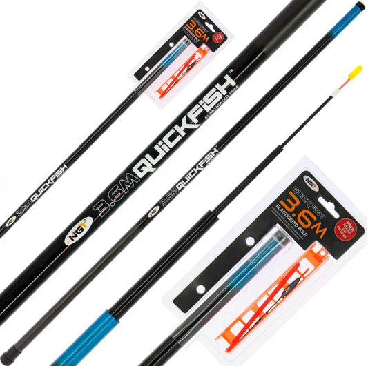 NGT 3.6m Quickfish Telescopic Whip with Pole Rig and Disgorger