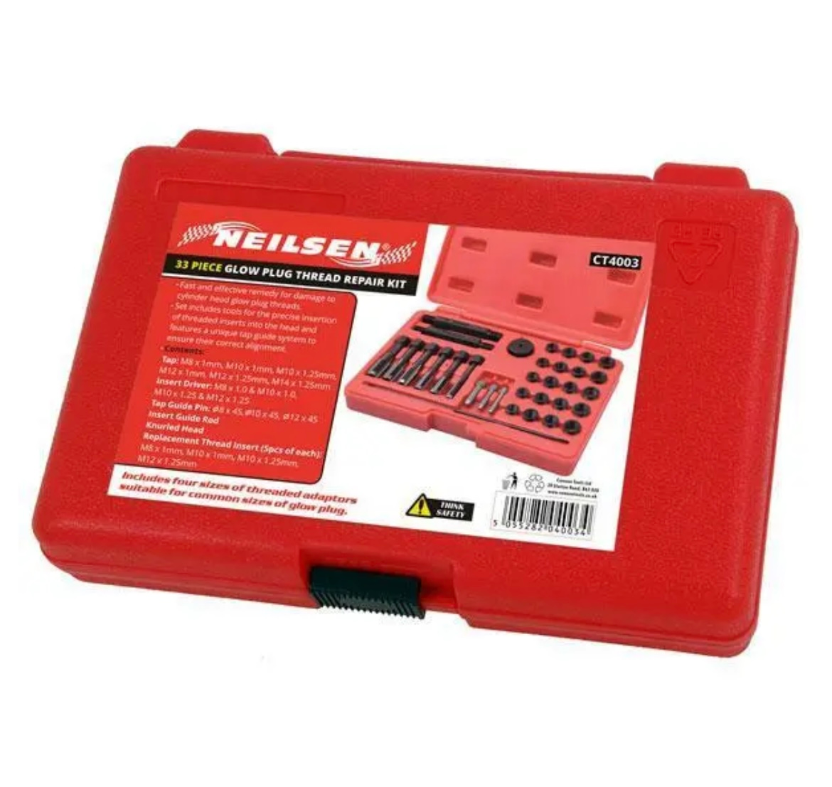 Neilsen 33 Piece Glow Plug Thread Repair Kit CT4003