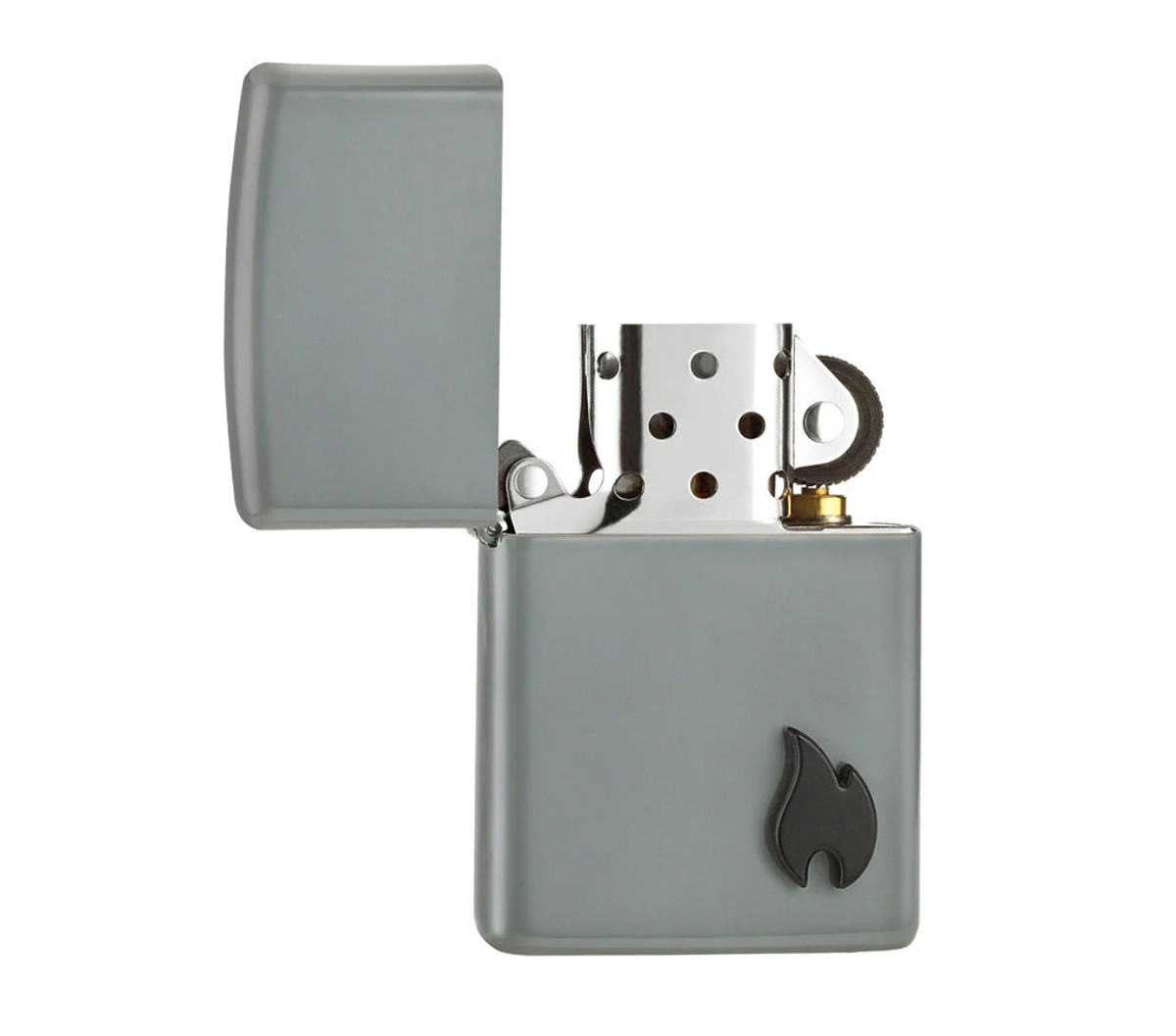 Zippo Regular Black Flame Small Emblem Refillable Windproof Lighter