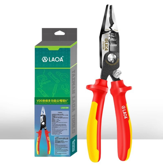 LAOA Insulated Wire Cutting Cable Stripping Needle Nose Pliers