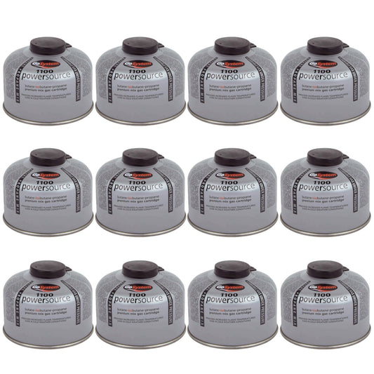 GoSystem 100g Butane Propane Gas Cartridge Camping Stove Fuel x12 Pack