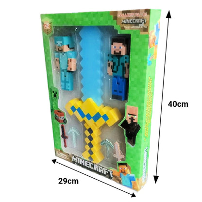 Minecraft 7 Pack Set Inc Yellow Sword