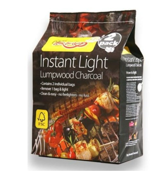 Bar-Be-Quick 2 Pack Instant Light Charcoal