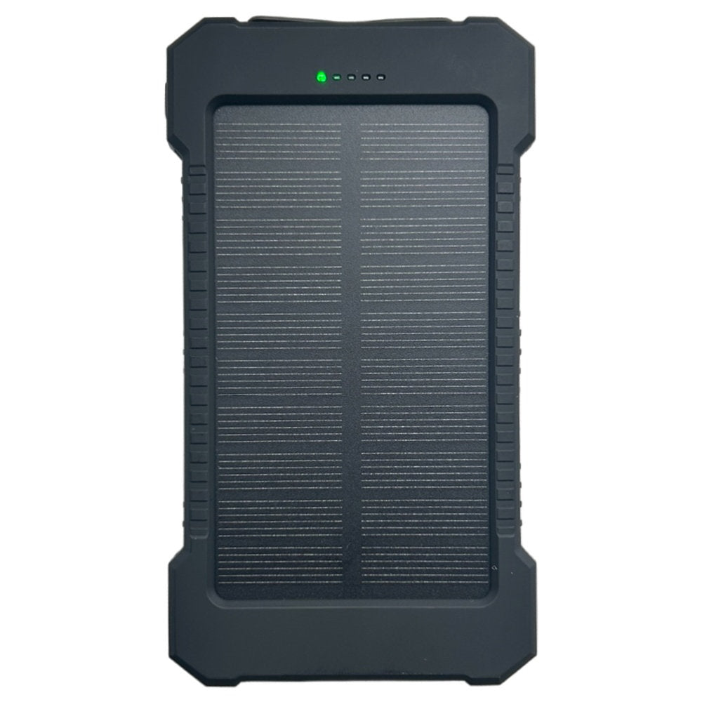 Fast Charging 20000 mAh Solar Power Bank with Dual USB Ports & Flashlights