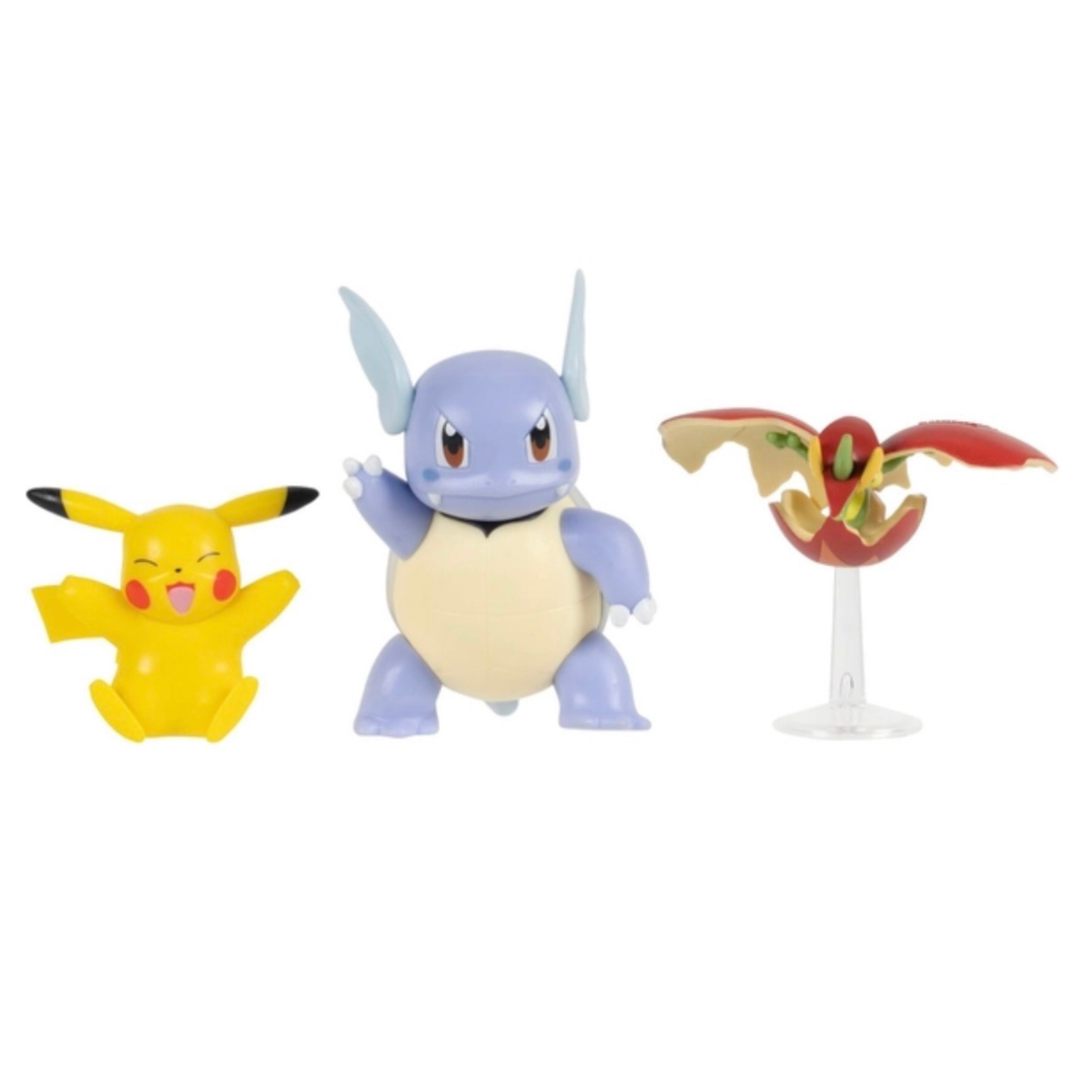 Pokémon Battle Figures Pikachu + Wartortle + Flapple