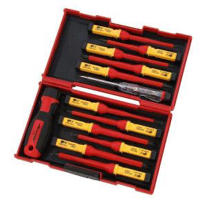 Neilsen VDE 1000V Insulated 13 Piece Screwdriver Set & Voltage Tester CT3794