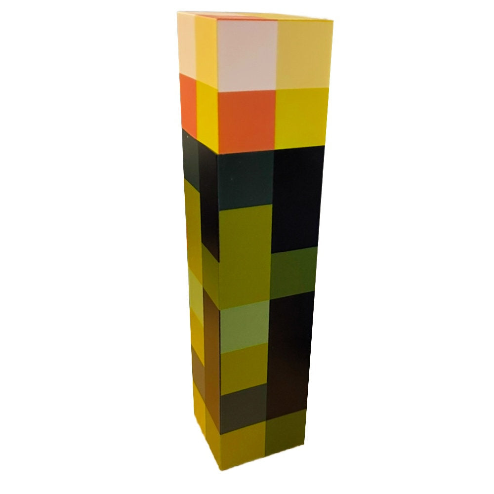 Minecraft Torch Shaped Drinking Bottle 650ml Capacity