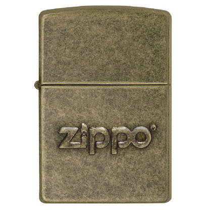 Zippo Antique Brass Zippo Logo Design Refillable Windproof
