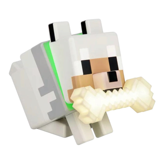Minecraft GloBuddies Wolf Light Gaming Lamp 14cm Multiple Colours
