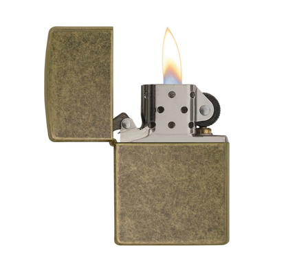 Zippo Regular Antique Brass Refillable Widproof Lighter