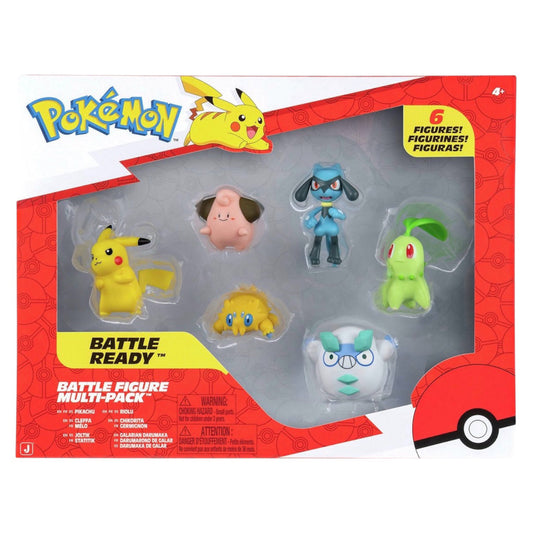 Pokémon Battle Figure Multipack Inc Pikachu, Cleffa, Joltic, Riolu, Chikorita