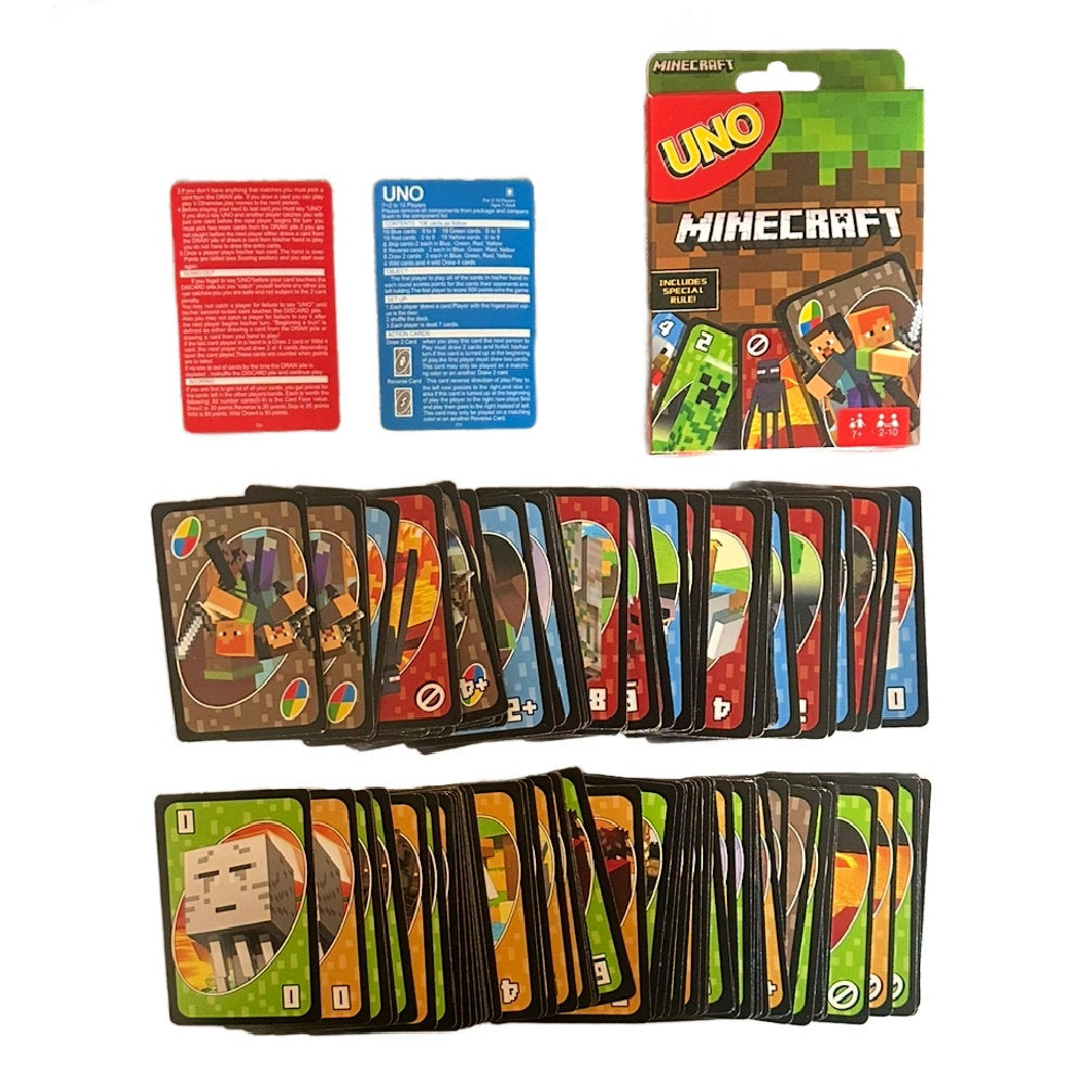Minecraft UNO Family Fun Entertainment Game