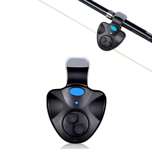 Fishing Bite Alarm With LED Indicator Battery Powered Clip On Rod