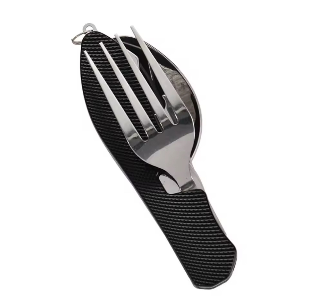 Folding 4 In 1 Utensil Set Including Spoon Fork Knife & Bottle Opener