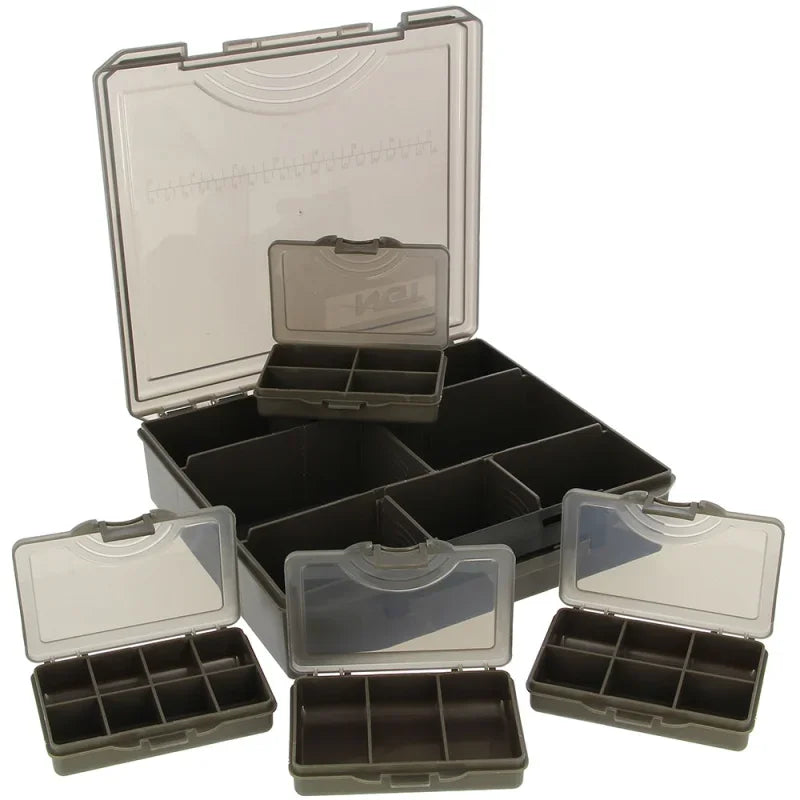 NGT Tackle Box With Adjustable Storage Sections & 4 Extra Boxes