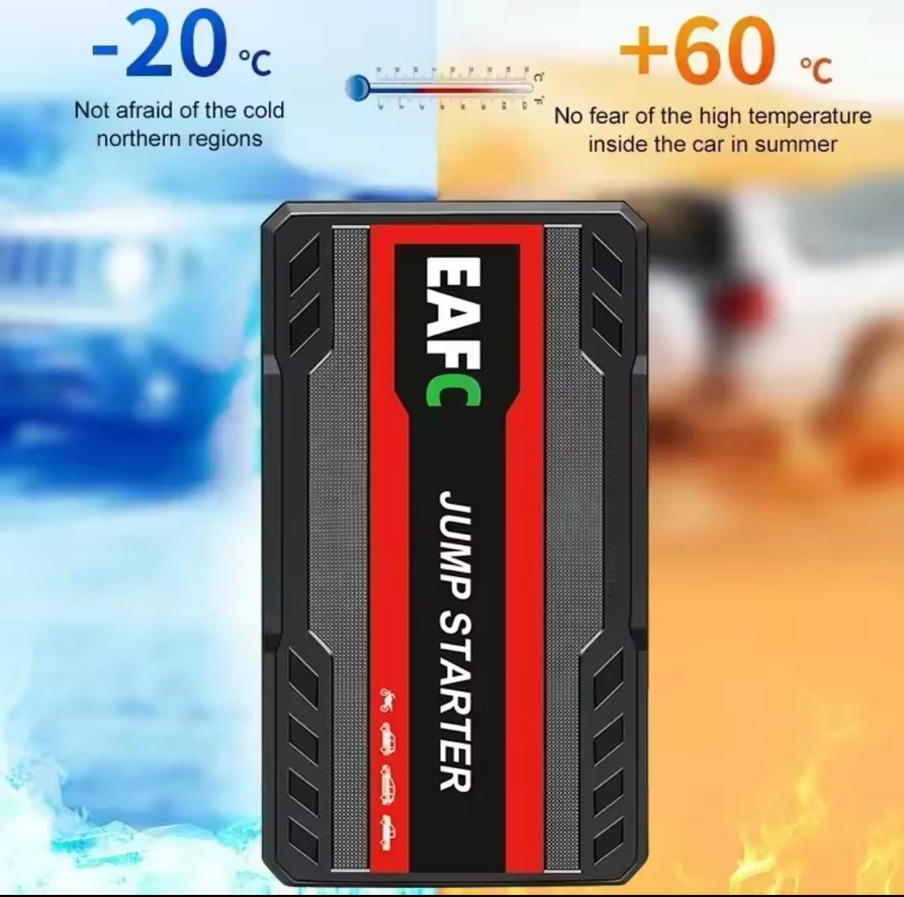 EAFC Portable Car Battery Jump Starter Emergency Car Battery Booster