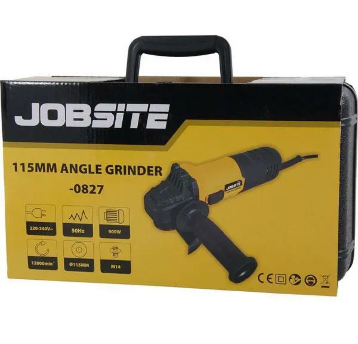 Jobsite Angle Grinder 500w 240v 115mm 4.5" Heavy Duty Cutting CT0827