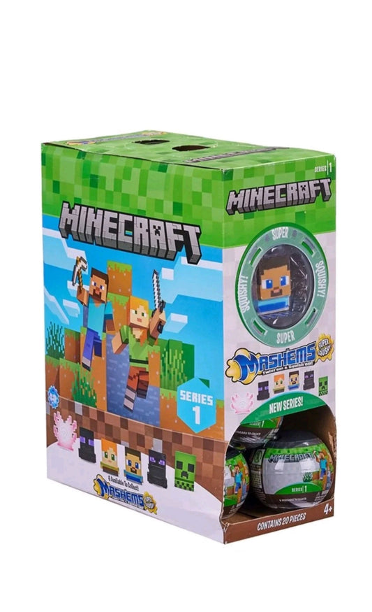 Minecraft Mash‚Äôems Mystery Capsule Squishy Toy Collectible Figures 6 to Collect