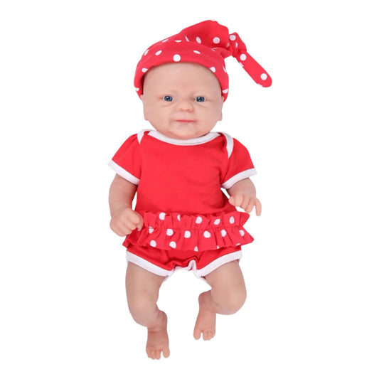 14" Reborn Full Silicone Baby Girl Doll - "Bebe"