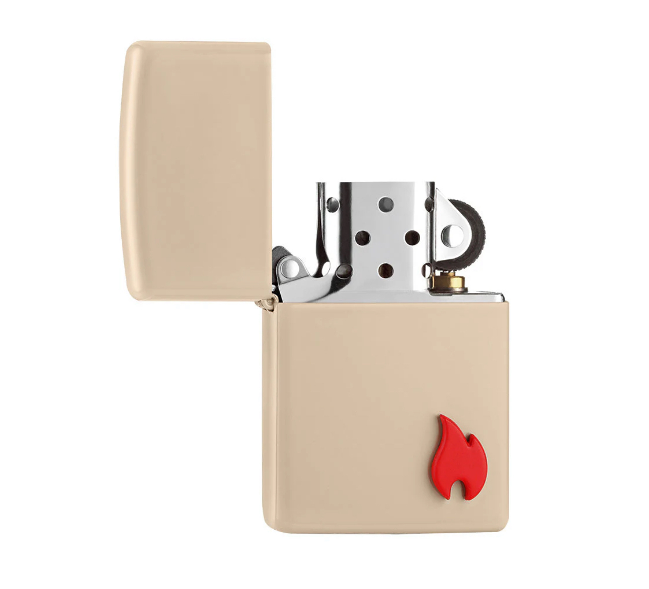 Zippo Regular Red Flame Small Emblem Refillable Windproof Lighter