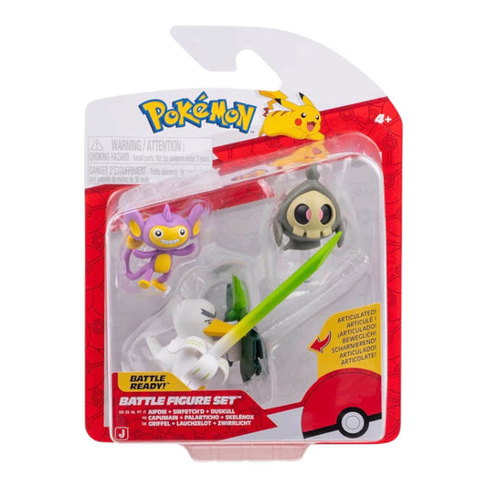 Pokémon Battle Figures Aipom + Sirfetch‚Äôd + Duskull