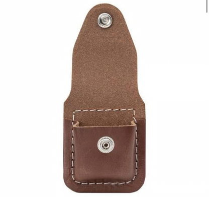Zippo Brown Real Leather Lighter Pouch With Clip