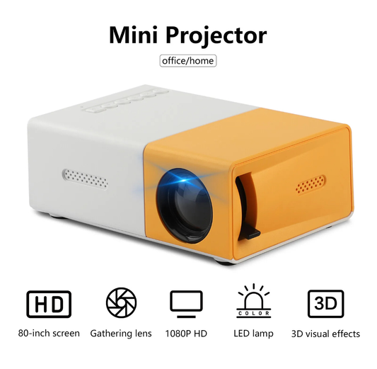 YG300 Mini Portable Multimedia Projector Full HD 1080P Home Theater