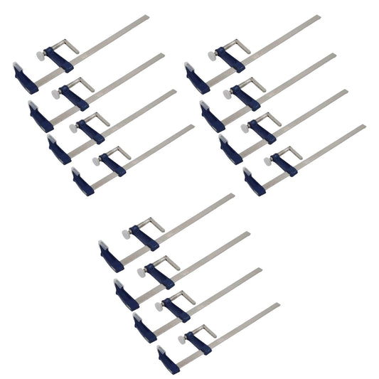 Neilsen x12 Pack 300mm x 50mm F-Clamp Heavy Duty Bar Clamp CT1519
