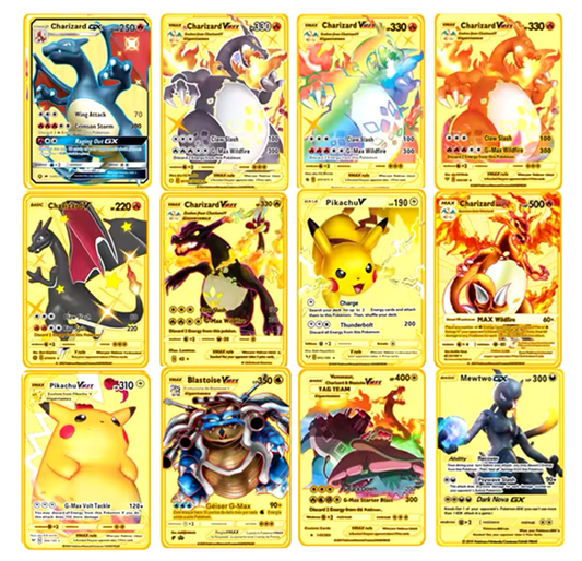 Random Gold Pokémon Card Metal