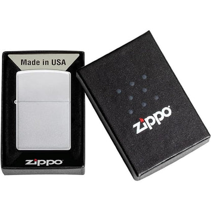 Zippo Regular Satin Chrome Refillable Windproof Lighter