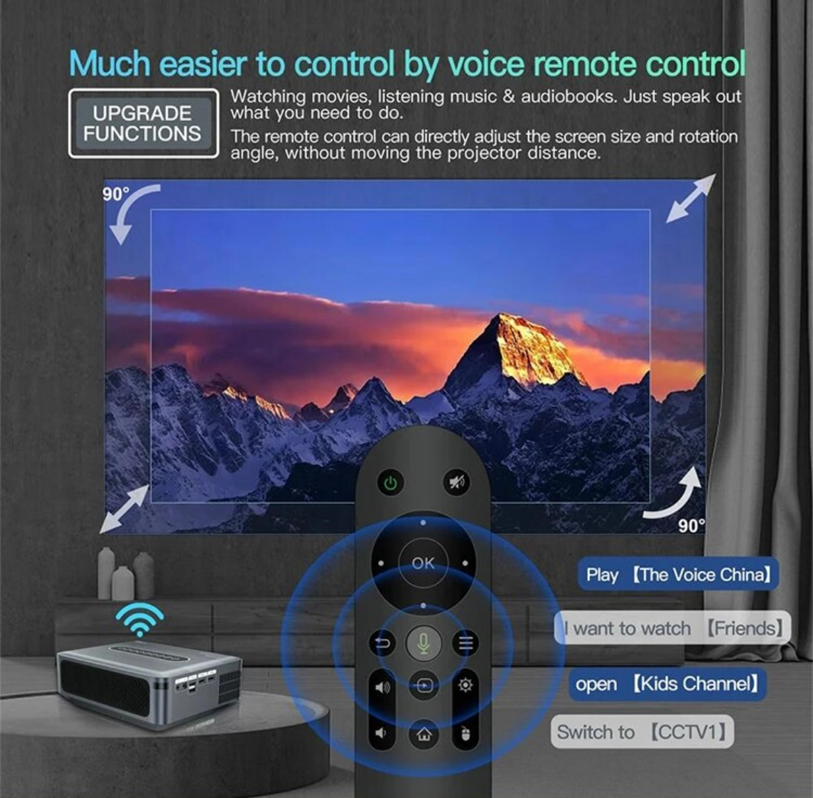 8K UHD Projector Smart 5G WiFi Bluetooth 4K Android Beamer Home Theater Movie UK