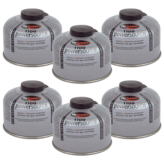GoSystem 100g Butane Propane Gas Cartridge Camping Stove Fuel x6 Pack