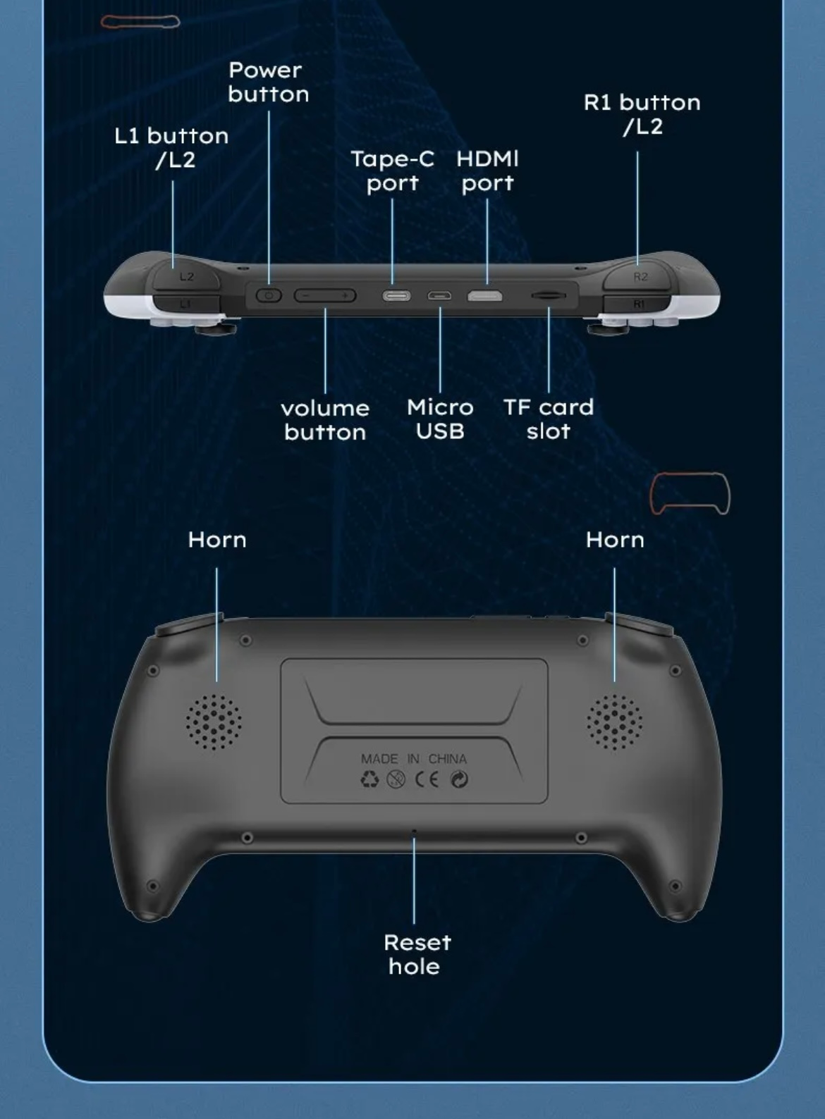 Project X Handheld Game Console 4.3" Screen