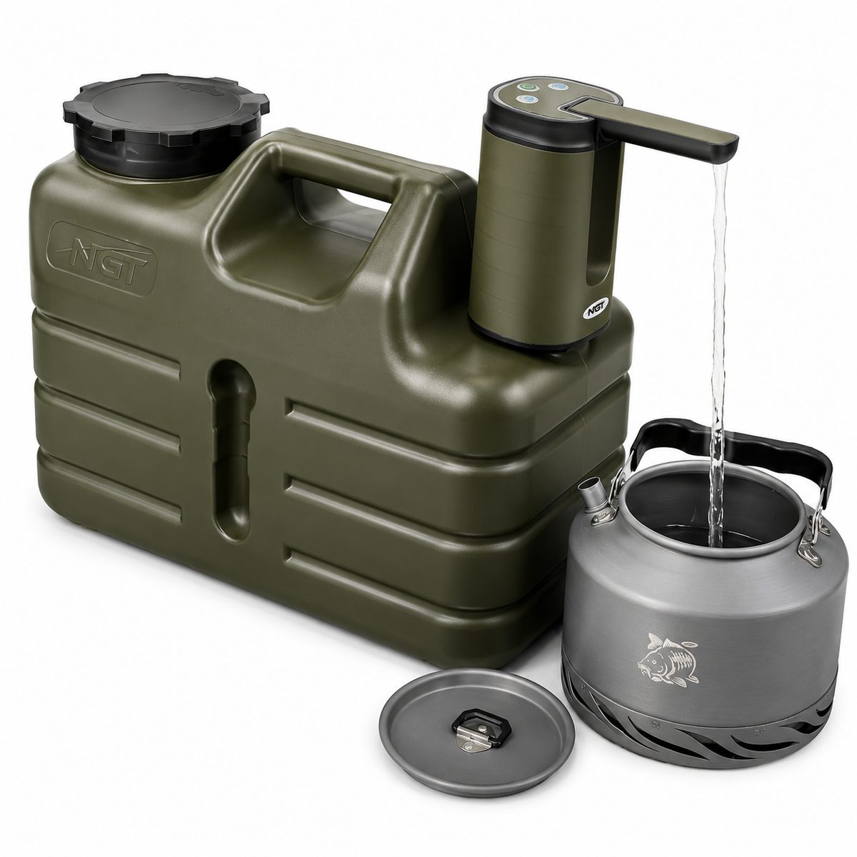 NGT Fishing 11l Water Container & Folding Nozzle Tap