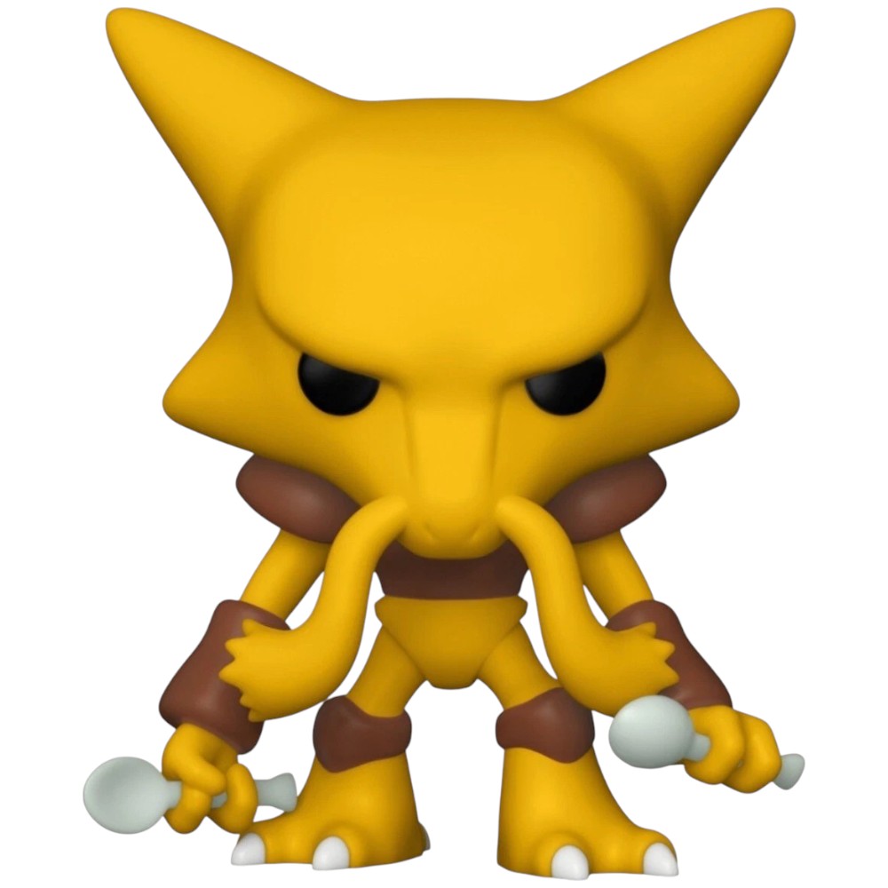 Funko Pop! vinyl figure of a yellow four-legged creature with black eyes, brown shoulder and arm bands, and white claw tips, shown on a plain white background.