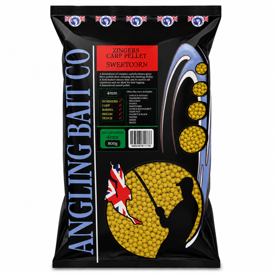ABC Commercial Pellets 800G Bag - 4mm Carp Pellet Sweetcorn