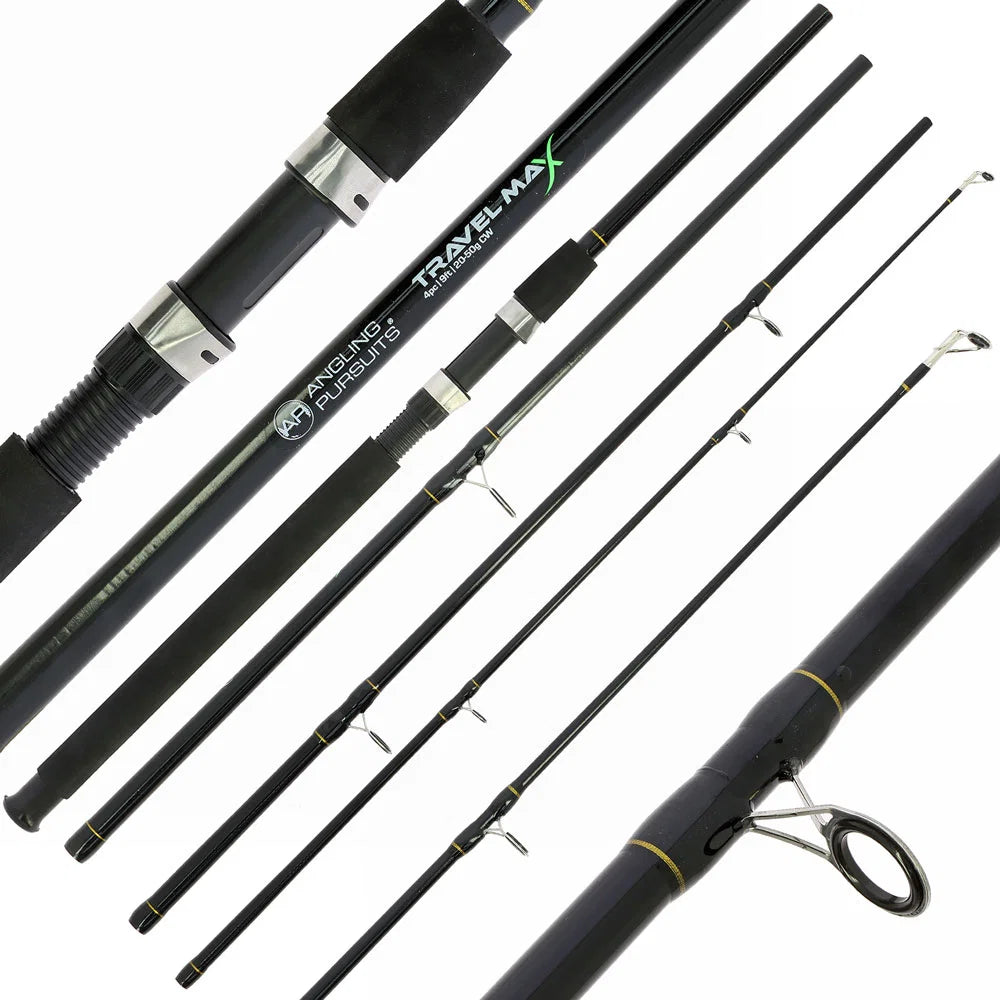 Angling Pursuits Travel Max 9ft 4 Piece Travel Fishing Rod 20-50g Fibreglass