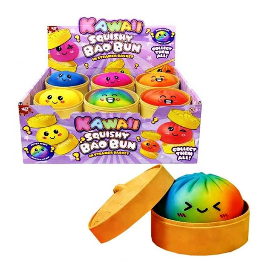 Bao Bun 8.5cm Maltose Rainbow Squishy in Basket