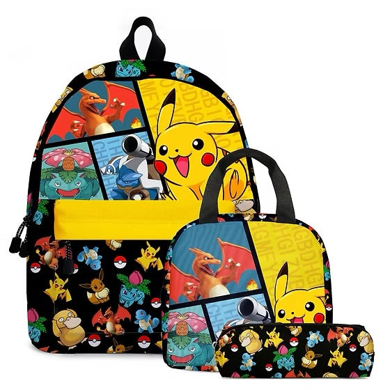 Pokémon Kids Backpack Shoulder Bag Lunch Bag Pencil Case School Sets