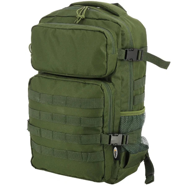 NGT 30L Military Style Fishing Rucksack Stealth Green Carp Tackle Backpack