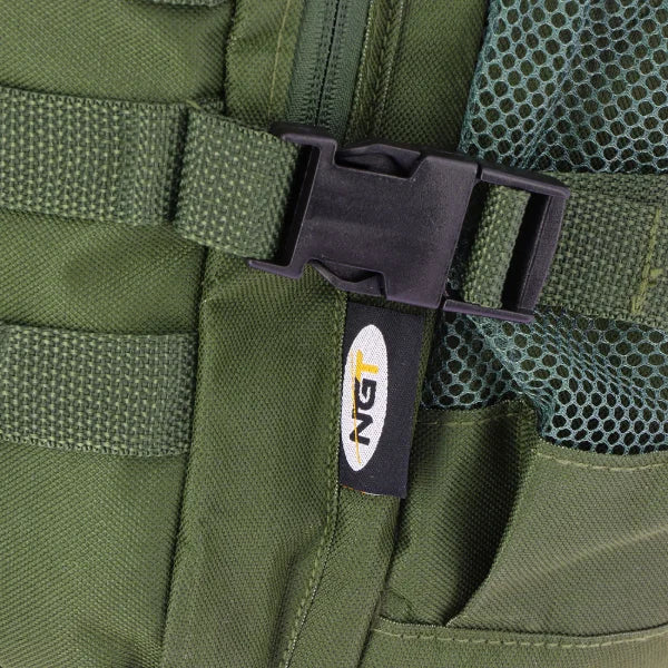 NGT 30L Military Style Fishing Rucksack Stealth Green Carp Tackle Backpack