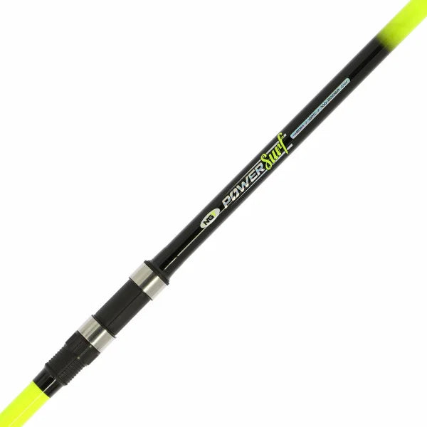 Fishing rod with 'Power Stick' branding on a white background