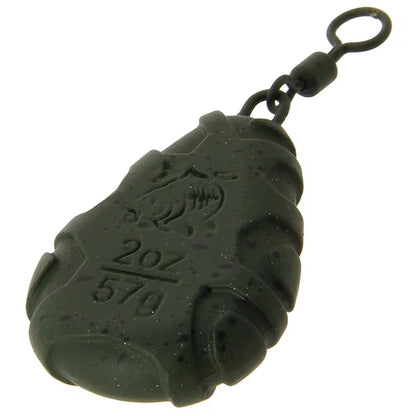 NGT Flat Pear Fishing Lead With Size 8 Swivel 2oz