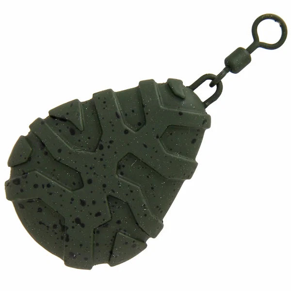 NGT Flat Pear Fishing Lead With Size 8 Swivel 3oz