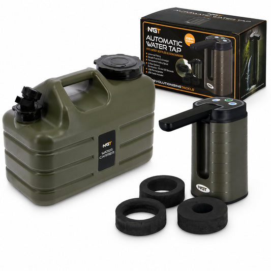 NGT Fishing 11l Water Container & Folding Nozzle Tap