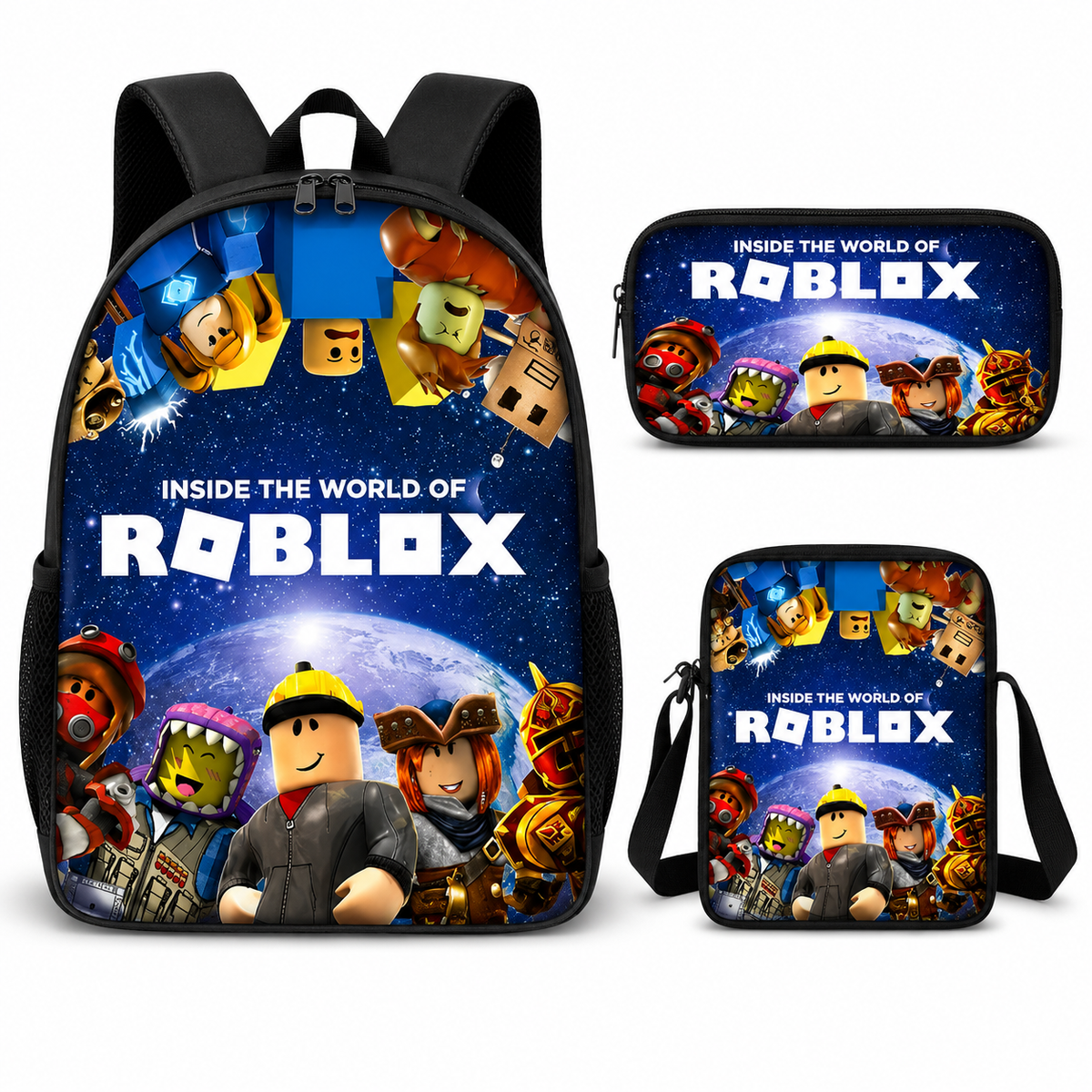 Roblox School Bag Backpack Lunch Box & Pencil Case Blue Moon